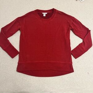 Athleta Red Crew Neck